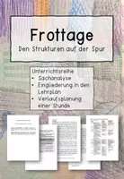 Vorschau - Stundenentwürfe - Frottage - Schriftliche Planung mit Sachanalyse - Deckblatt