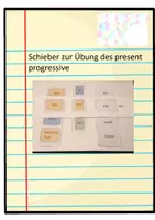Vorschau - Fördermaterial/Inklusion - Schieber zur Übung des present progressive - Deckblatt