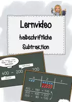 Vorschau - Präsentationen/Tafelbilder - Einführung der Halbschriftlichen Subtraktion - Lernvideo - Deckblatt