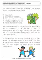 Vorschau - Arbeitsblätter - Lesekonferenz Earth Day | Kooperatives Lernen ab Klasse 4 | #TimeForClimateAction - Seite 3