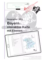 Vorschau - Arbeitsblätter - Bayern - interaktive PDF-Karte mit auswählbaren Ebenen - Deckblatt