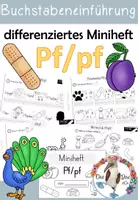 Vorschau - Arbeitsblätter - Laut Pf / pf - Miniheft für die Buchstabeneinführung - Deckblatt
