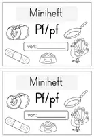 Vorschau - Arbeitsblätter - Laut Pf / pf - Miniheft für die Buchstabeneinführung - Seite 1