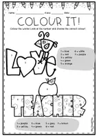 Vorschau - Arbeitsblätter - Colours | 2 Ausmalblätter | Übungen - Seite 1
