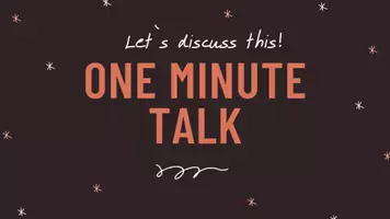 Vorschau - Präsentationen/Tafelbilder - One minute talk 1, topics for discussion, warm-ups, speaking prompts - Seite 1