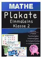 Vorschau - Poster - Mathe: Plakate zum Einmaleins, Tauschaufgaben, Umkehraufgaben u.v.m #rabattraketenzusalevester25 #rabattraketen25 - Deckblatt