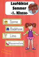 Vorschau - Arbeitsblätter - Laufdiktat Sommer Klasse 1 - Deckblatt