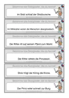 Vorschau - Arbeitsblätter - Satzglieder bestimmen – Mittelalter und Ritter - Seite 3