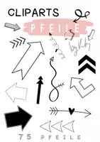 Vorschau - selbst erstellte Cliparts/Grafiken - 75 Clipart Pfeile im PNG-Format - Deckblatt