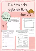 Vorschau - Unterrichtsreihen - Materialpaket „Die Schule der magischen Tiere“ - Deckblatt