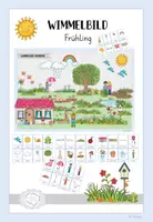 Vorschau - Stationenlernen - Wimmelbild Frühling mit Bildkarten - Deckblatt