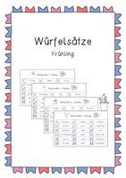Vorschau - Arbeitsblätter - Würfelsätze - Frühling - Deckblatt