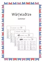 Vorschau - Arbeitsblätter - Würfelsätze - Sommer - Deckblatt