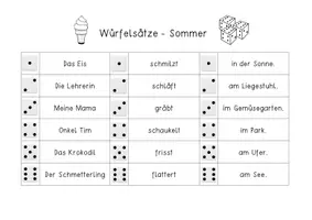 Vorschau - Arbeitsblätter - Würfelsätze - Sommer - Seite 2