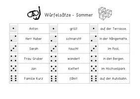 Vorschau - Arbeitsblätter - Würfelsätze - Sommer - Seite 3