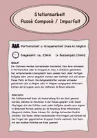 Vorschau - Stationenlernen - Französisch - Stationsarbeit Passé Composé und Imparfait - Seite 1