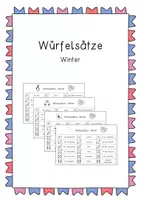 Vorschau - Arbeitsblätter - Würfelsätze - Winter - Deckblatt