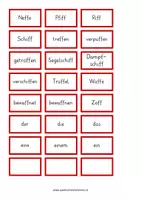 Vorschau - Fördermaterial/Inklusion - Doppelmitlaut ff - individuelle Auftragskarte & Wörter - Seite 2