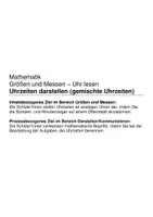 Vorschau - Arbeitsblätter - Uhr lesen - Uhrzeiten darstellen (gemischte Uhrzeiten) (Uhr lesen) - Seite 1