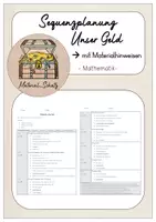 Vorschau - Unterrichtsreihen - Mögliche Sequenzplanung Geld - Deckblatt