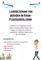 Vorschau - Arbeitsblätter - Lagebeziehung von Geraden im Raum - Flugzeugkollision - Deckblatt