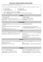 Vorschau - Arbeitsblätter - Gerund or Infinitive (after certain Verbs) - Seite 1