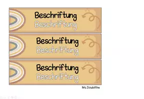 Vorschau - Mal- und Bastelvorlagen - Ordnerrücken im Boho Design (18,5 cm x 5 cm, breite Ordner) - Seite 3