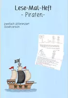Vorschau - Arbeitsblätter - Lese-Mal-Heft "Piraten" zweifach differenziert - Deckblatt