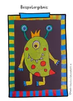 Vorschau - Stundenentwürfe - Kunst Grundschule, fertige Kunststunde Monster - Seite 1