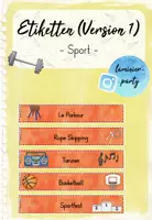 Vorschau - Anderer Materialtyp - Etiketten (Version 1): Sport - Deckblatt
