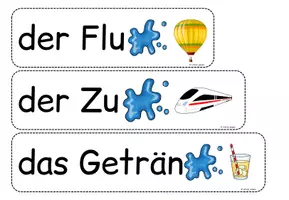Vorschau - Präsentationen/Tafelbilder - Tafelmaterial Rechtschreibung g oder k ? (Wort-Bild-Karten) - Seite 2