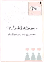 Vorschau - Arbeitsblätter - Beobachtungsbogen Debatte - Deckblatt