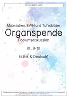 Vorschau - Arbeitsblätter - AB Organspende & Podiumsdiskussion - Deckblatt