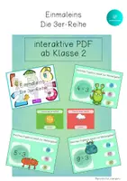 Vorschau - Präsentationen/Tafelbilder - interaktive PDF Einmaleins Die 3er Reihe - interaktives Pdf Dreierreihe - Deckblatt