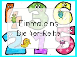 Vorschau - Spiele - interaktive PDF Einmaleins Die 4er Reihe - interaktives Pdf Viererreihe - Seite 1