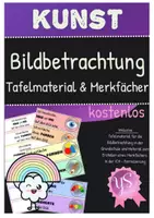 Vorschau - Poster - Kunst: Bildbetrachtung und Bildbesprechungen im Kunstunterricht - Deckblatt