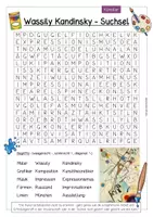 Vorschau - Arbeitsblätter - Wassily Kandinsky - Suchsel (Künstler) - Deckblatt