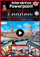 Vorschau - Unterrichtsreihen - Interaktive PowerPoint LONDON - Distanzunterricht & Homeschooling - Deckblatt