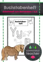 Vorschau - Arbeitsblätter - Buchstabenheft zum Y und ß mit Übungen zur Lautunterscheidung / inkl. Sachtext Vogelstrauß - Deckblatt