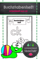 Vorschau - Arbeitsblätter - Buchstabenheft zum ck mit Übungen zum Lesen & Schreiben - Deckblatt