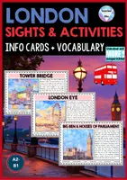 Vorschau - Unterrichtsreihen - London Sights & Attractions - Info Cards | Holiday Activity - Deckblatt
