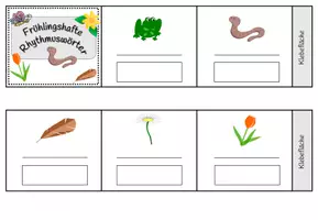 Vorschau - Arbeitsblätter - Leporello Frühlingshafte Rhythmuswörter - Seite 1