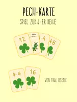 Vorschau - Spiele - Pech-Karte: Spiel zur 4er Reihe des Einmaleins - Deckblatt