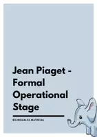 Vorschau - Arbeitsblätter - Jean Piaget - Formal Operational Stage (Bilinguales Material) - Deckblatt