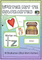 Vorschau - Bildkarten - Wörter mit tz - Bildkarten/Wortkarten - Deckblatt