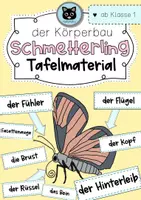 Vorschau - Unterrichtsreihen - Tafelmaterial | Körperbau eines Schmetterlings | ab Klasse 1 - Deckblatt
