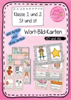Vorschau - Bildkarten - Buchstabeneinführung St und st - Wort-Bildkarten (1. Klasse) - Deckblatt
