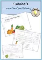 Vorschau - Arbeitsblätter - Klebeheft Nahrung Gemüse (Lesen und Schreiben) - Deckblatt