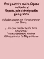 Vorschau - Arbeitsblätter - La inmigración de África a España: Aufgaben zum Hörsehverstehen Information - Deckblatt