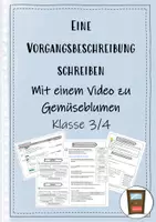 Vorschau - Stundenentwürfe - Eine Vorgangsbeschreibung schreiben - inklusive Tafelmaterial - Deckblatt